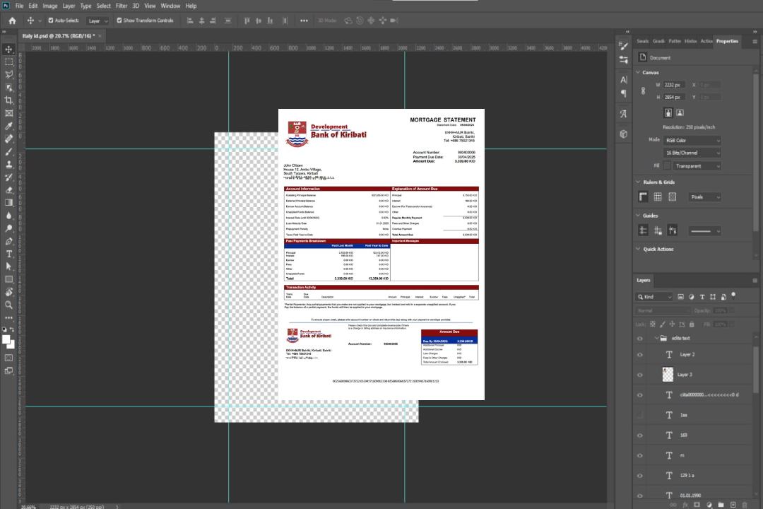 Modèle Word et PDF de relevé hypothécaire de la Kiribati Development Bank of Kiribati template Modèle Word et PDF de relevé hypothécaire de la Kiribati Development Bank of Kiribati template